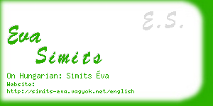 eva simits business card